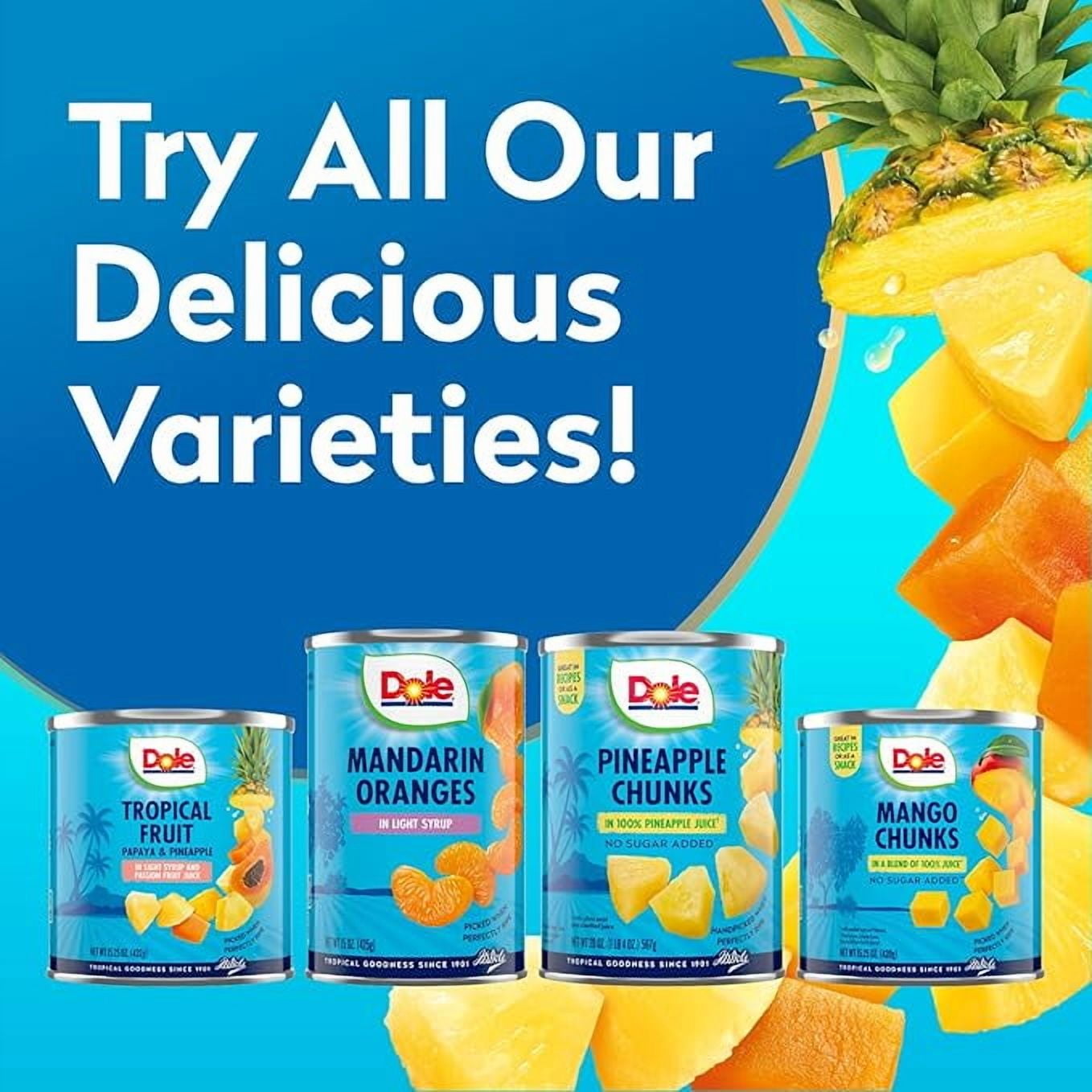 3 pack) Dole Tropical Fruit in Light Syrup and Passion Fruit Juice