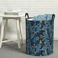 thumbnail image 7 of KLL Blue Leaves A Waterproof Foldable Laundry Hamper Bucket with Handles for Storage Bin,Kids Room,Home Organizer (Small ), 7 of 7