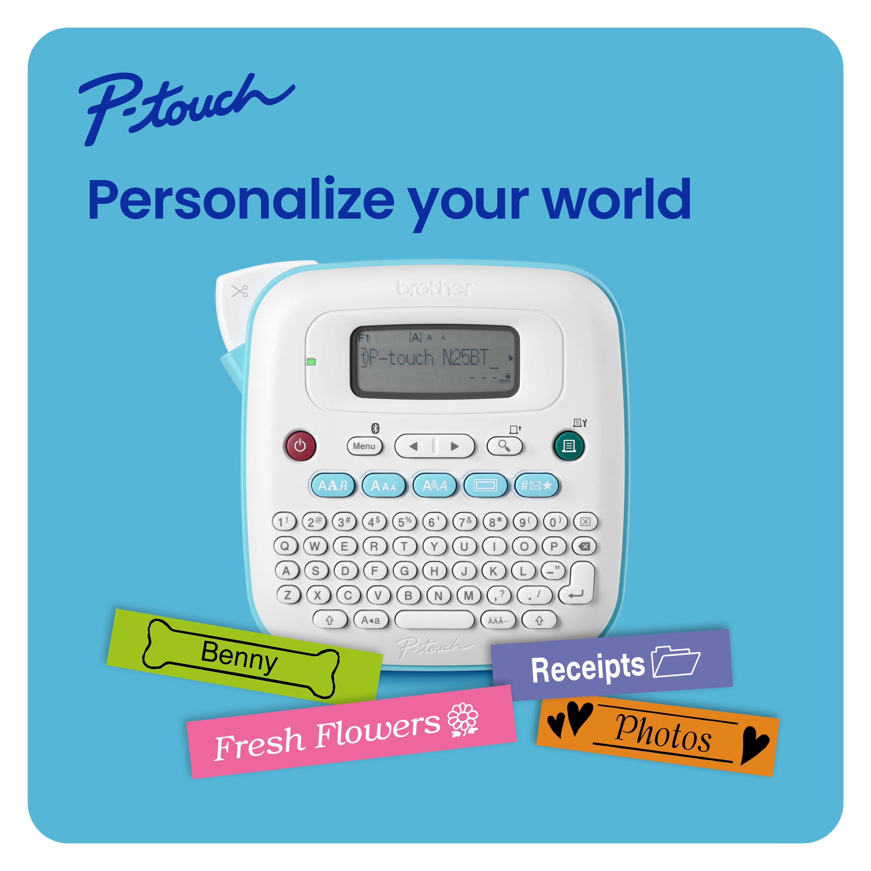Brother P-Touch PT-N25BTV3 Bluetooth Label Maker with 3 Sample Tapes