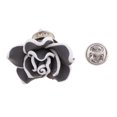 thumbnail image 4 of Mujeres Hombres Flor Broche De Solapa Insignia Pin De Lazo De De Bodas Accesorio gris Salvador broche de la flor de la boda, 4 of 9