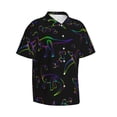 thumbnail image 2 of Bixox Men's Hawaiian Shirts Men's Dinosaur Print Short-Sleeve Shirt-Small, 2 of 8