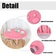 thumbnail image 4 of HAHDAXIA Round Waterproof Table Cover Elastic Tablecloth Vinyl Fitted Table Cover Elastic Edged Plastic Table Cover, Fits Tables up to 45"-56" R, Pink, 4 of 7