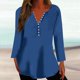 thumbnail image 1 of ICHUANYI Liquidación Blusa de manga larga con cuello redondo y color informal para mujer ICHUANYI WER202308255712, 1 of 6