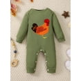 thumbnail image 2 of BemeyourBBs Newborn Boy Girl Chicken Outfits Overalls Rib Knit Romper One Piece Long Sleeve Farm Rooster Jumpsuit Bodysuit Infant Spring Fall Winter Clothes, 2 of 9