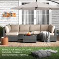 thumbnail image 5 of Patio Furniture Set, 7 Pieces Outdoor Sectional Sofa Set with Dining Table & Thickened Cushions, All-Weather PE Wicker Patio Furniture for Garden Lawn Deck
﻿, 5 of 8