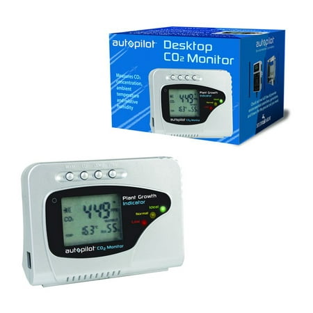 AutoPilot APCEM 24hr Desktop Co2 Monitor w/LCD Display - Temperature & Humidity