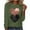 Army Green, variant on Hoodless Sweatshirts for Women Valentine's Day Fashion Print Loose Comfortable Crew Neck Long Sleeve Sweatshirt