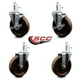 thumbnail image 2 of 5 High Temp Phenolic Wheel Swivel 7/16 Inch Grip Ring Stem Caster Set 2 Brakes, 2 of 2
