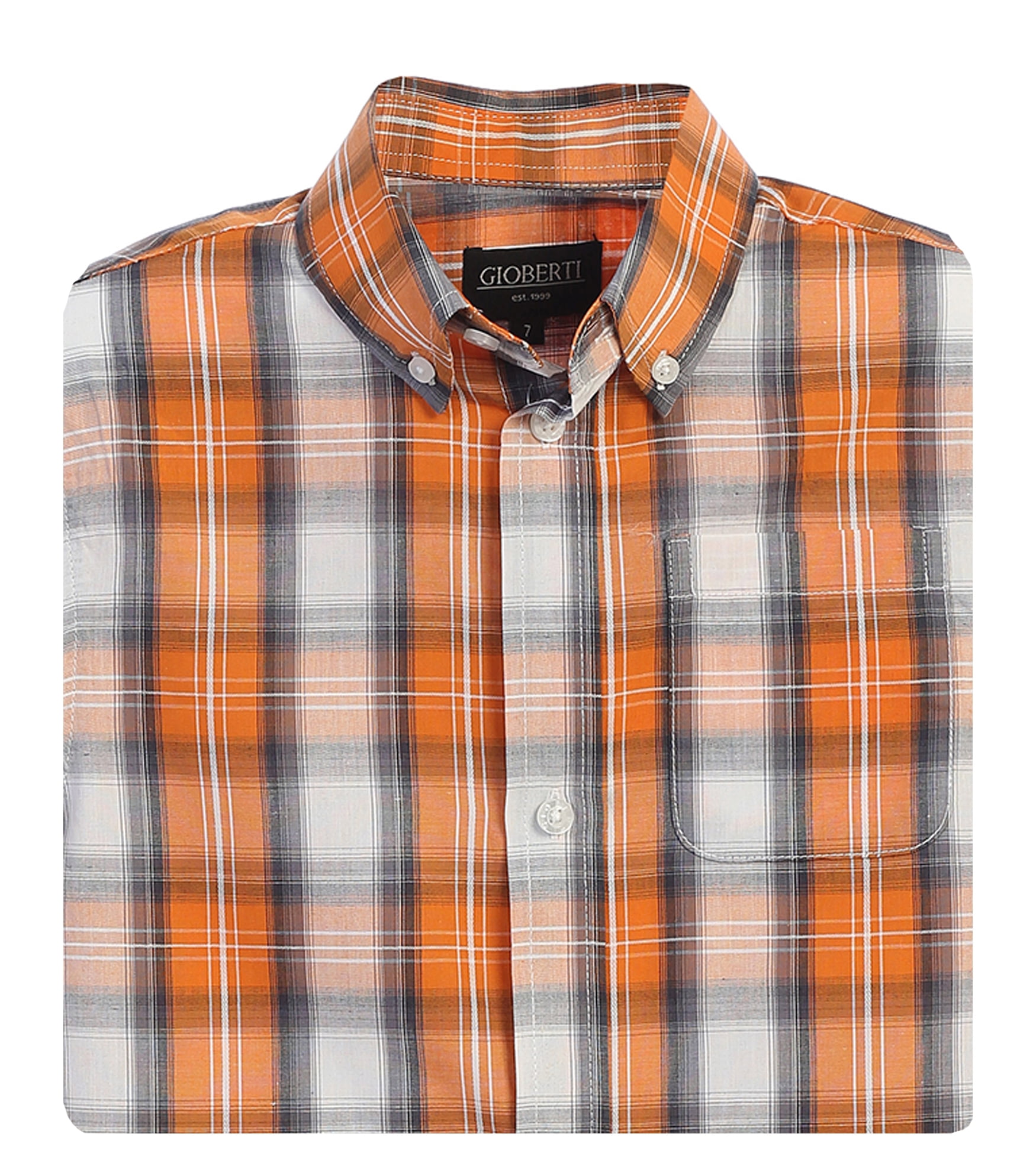 Gioberti Men's Long Sleeve Plaid Shirt 