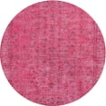thumbnail image 1 of Ahgly Company Indoor Round Traditional Dark Hot Pink Persian Area Rugs, 3' Round, 1 of 6