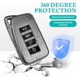 thumbnail image 5 of Key Fob Cover Compatible with Lexus ES GS NX LS RX RC GX LX 570 200 250 350 460 300 F 450h 600h Keychain Case Holder Protector,Grey, 5 of 6