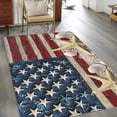 thumbnail image 3 of Coastal American Flag Area Rug Washable 3x5 Entryway Rug Non-Slip Indoor Low Pile Starfish Shell Vintage Floor Carpet Small Rugs for Bedroom Office Living Room Kitchen Entrance Nursery, 3 of 9