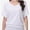 White, variant on Womens Solid Short Sleeve V-Neck Boat Neck Dolman Top with Side Shirring Drape Tunic