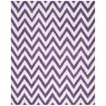 thumbnail image 2 of SAFAVIEH Cambridge Kaitlyn Zig Zag Stripes Wool Area Rug, Purple/Ivory, 8' x 10', 2 of 8