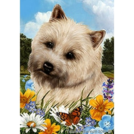 Cairn Terrier Wheaten - Best of Breed Summer Flowers Garden Flags