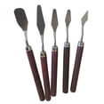 thumbnail image 3 of HEVIRGO 5Pcs Stainless Steel Mixed Palette Knife Oil Painting Scraper Spatula Tools, 3 of 4