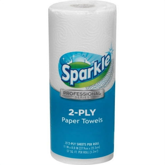 Sparkle Ps Sparkle Premium Roll Towels 2 Ply 70 Sheets/Roll White Absorbent, Perforated 30/Carton