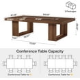 thumbnail image 4 of 8FT Large Conference Table for 10 People, Business Style Seminar Tables with 2 Cable Grommets, 4 of 7