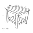 thumbnail image 2 of Shine Company Rectangular Wood End Table Indoor/Outdoor Side Table in Beige, 2 of 5