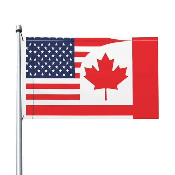 Canada Us Friendship Flag Combination Flags 3 X 5 Foot Printed Bright And Vivid Colors Flag With Two Grommets