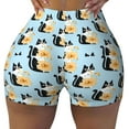 thumbnail image 2 of Fuzoiu FUNNY CAT IS DRINKING WATER Print Women's Workout Shorts,Workout Biker Shorts Women,Exercise Fitness Shorts,Scrunch Short, Athletic Shorts for Gym Yoga Running Sport Active-Large, 2 of 8