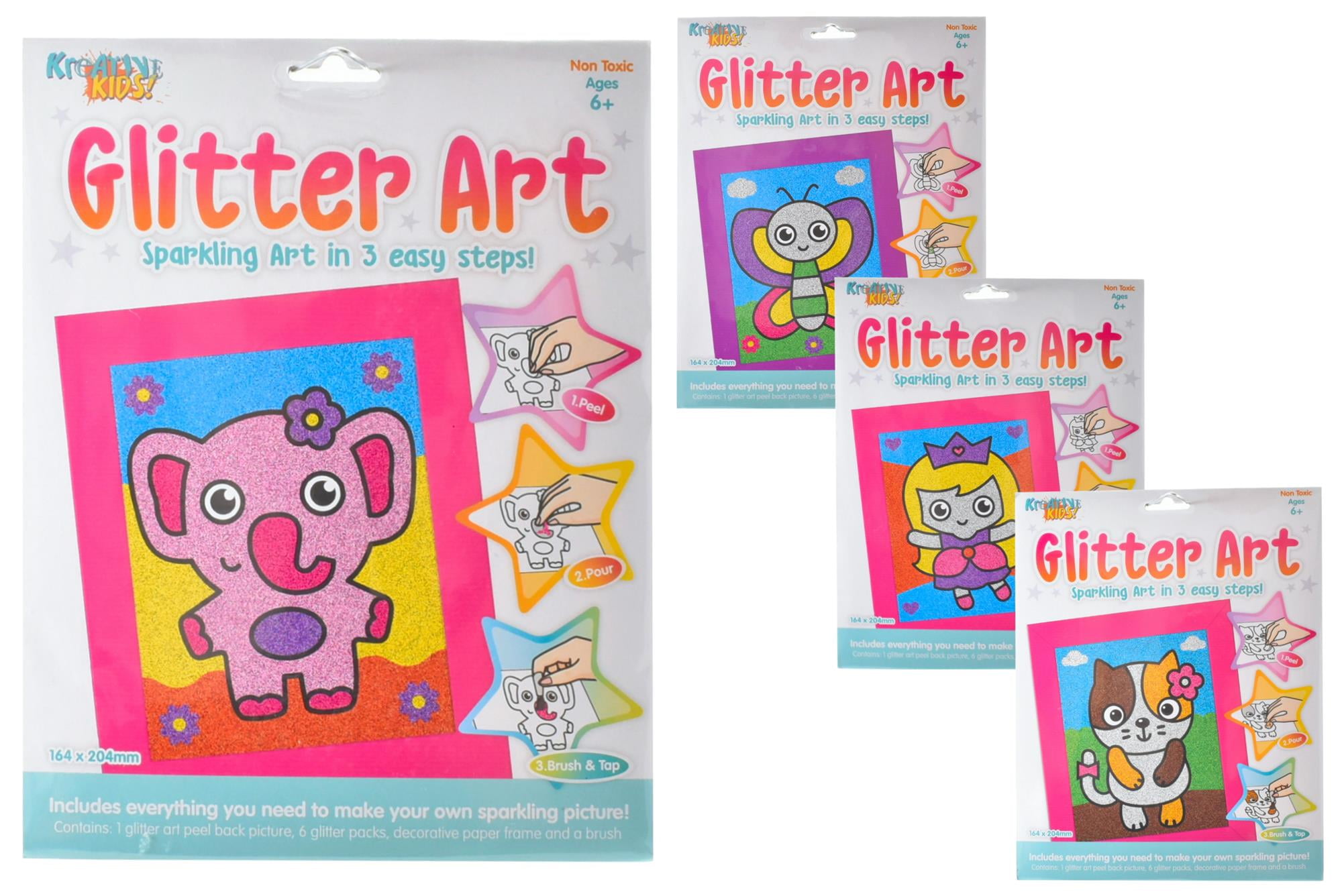 Eleanore's Diary Glitter Painting Art Kit, Kid's Arts & Paper Crafts for  Boys Girls Ages 4-6, Great DIY Creative Activity Craft for Kids, Birthday  School Party Gifts for Ages 4 5 6