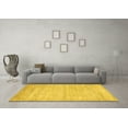 thumbnail image 3 of Ahgly Company Machine Washable Indoor Rectangle Solid Yellow Modern Area Rugs, 2' x 3', 3 of 4