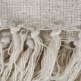 thumbnail image 4 of Contemporary Home Living Gray and White Cabana Striped Fringed Throw Blanket 50" x 60", 4 of 8