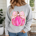thumbnail image 5 of Breast Cancer Awareness Shirt, Pink Ribbon Pumpkin Bow Sweatshirt, October Support Hoodie and T-Shirt, Survivor Warrior Gift for Women, 5 of 9