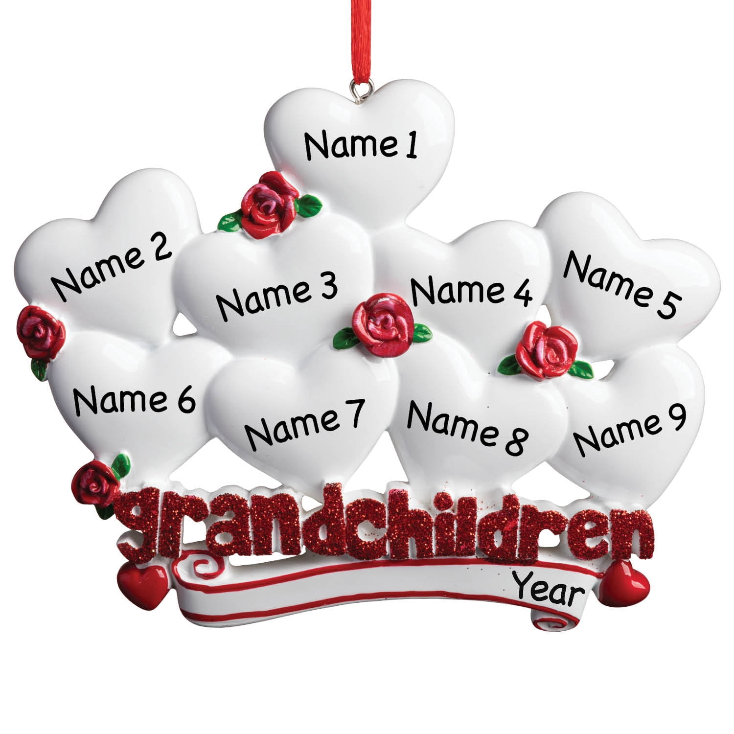 Personalized Planet Personalizable Ornaments, Resin Red, 0.50 x 4.00 x 3.00 Inches, 0.50 lb