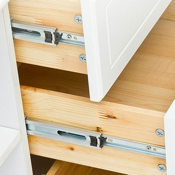 LEXSOMEO 4 Sets Plastic Drawer Slides Kitchen Cupboard Rails Cabinet Sliders Cabinet Drawer Rails Parts