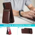 thumbnail image 2 of PU Leather Kickstand Card Slots Wallet Case For Samsung Galaxy A14 A54 A52 A72 A42 A32 A22 A82 A13 A33 A53 A73 Magnetic Clasp Heavy Duty Protective Cover, 2 of 5