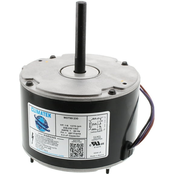 ClimaTek Upgraded 1/6 HP Condenser Fan Motor Directly Replaces GE 5KCP29ECA033S