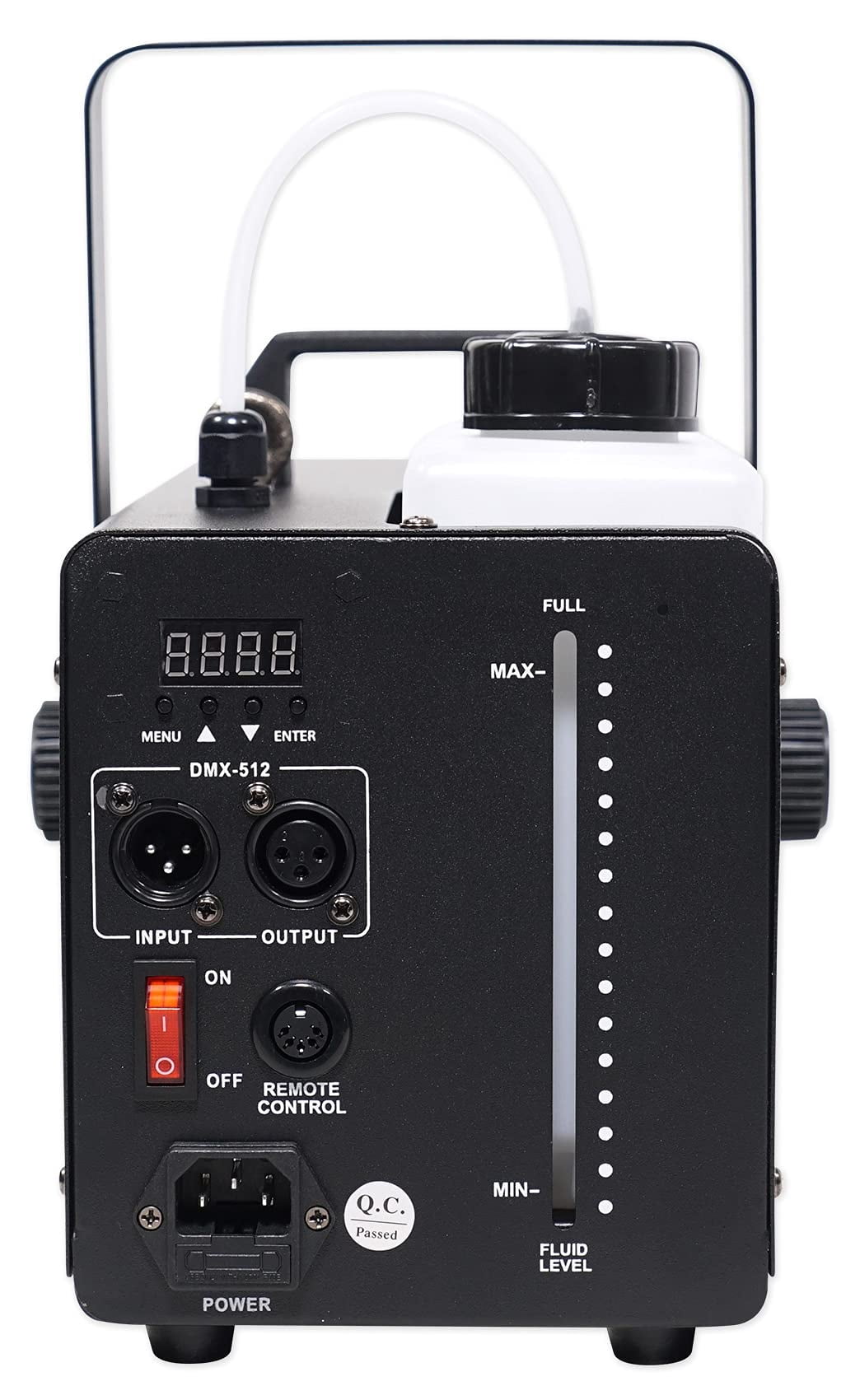 Rockville R1200L Fog/Smoke Machine with RGB LED Lights, Strobe Effects, 7-Channel DMX, Wired/Wireless Remotes, for DJs and Stage Use