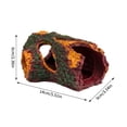 thumbnail image 3 of Reptile Hideout Tree House Double Tier Resin Aquarium Ornament Turtle Basking Cave Fish Tank Landscape Decor Lizard Gecko Shelter Terrarium Decoration Moss Covered Fairy Style, 3 of 8