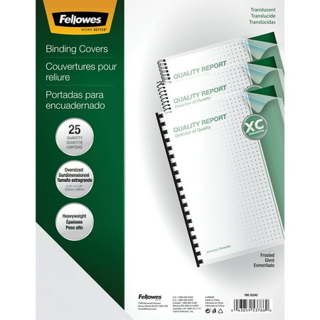 Fellowes, FEL5224201, Futura Oversized Presentation Covers, 25 / Pack, Clear