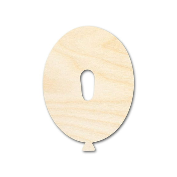 Unfinished Wood Balloon Letter O Shape 18" / 3/4"