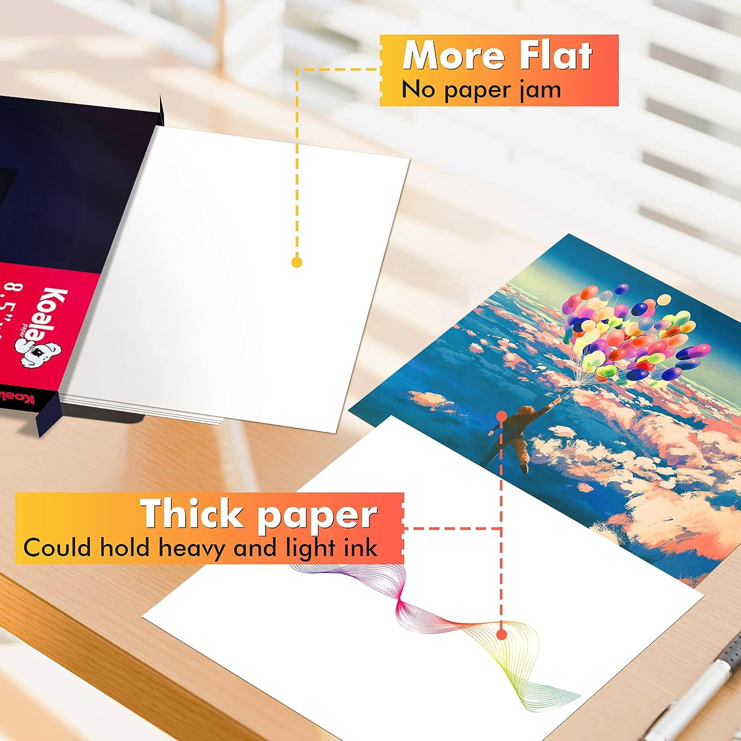 Koala Sublimation Paper 13X19 100 Sheets + A SUB Sublimation Ink for Inkjet Printers DIY Gifts, Heat Transfer T-shirts,Mugs,Tumblers