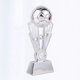 thumbnail image 2 of Plating Resin Football Trophy Soccer Match Team Award Toy with Base for School Office Kindergarten (Silver), 2 of 3