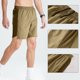 thumbnail image 2 of Mens Pantalones Cortos de Cintura Elástica con Bolsillos, Color Sólido Dibujo Casual Apretón de la Cintura Ejercicio Ventilar para el Gimnasio, 2 of 8