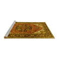 thumbnail image 2 of Ahgly Company Machine Washable Indoor Square Persian Yellow Traditional Area Rugs, 3' Square, 2 of 4