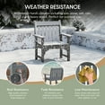 thumbnail image 5 of WestinTrends Malibu 5-Piece HDPE Outdoor Patio Furniture Couch and Rocking Chair Set, Gray, 5 of 14