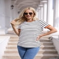 thumbnail image 2 of LEEYNEER Women Summer Casual Short Sleeve T Shirts Crew Neck Tee Tops, 2 of 6