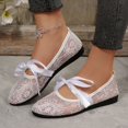 thumbnail image 2 of HXWCHs Breathable Lace Flat Shoes for Women Soft Sole On Comfortable Casual Loafers Lightweight Walking Footwear 8.5 White, 2 of 8
