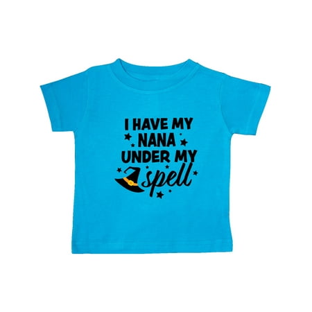 

Inktastic I My Nana Under My Spell with Cute Witch Hat Gift Baby Boy or Baby Girl T-Shirt
