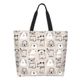 thumbnail image 1 of Fotbe Puppy Bolsa Tote Estética de Lona con Estampado para Mujer - Bolsa Reutilizable de Hombro Casual para Vacaciones, Compras, Trabajo y Gimnasio, 1 of 8