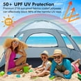 thumbnail image 3 of Beach Tent Anti-UV Portable Sun Shade Shelter for 3/4/6/8 Person, 3 of 7