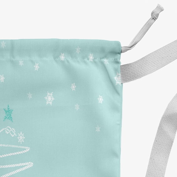 Simply Daisy Canvas Holiday Anchor 28 x 36 in Light Blue Laundry Bag