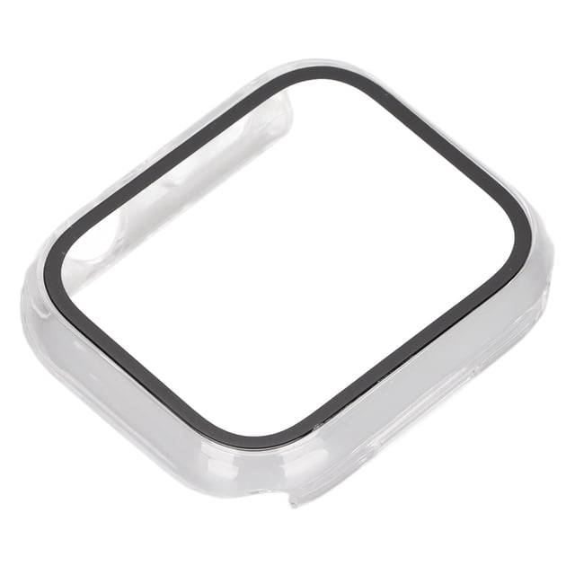 Estuche protector para reloj con protector de pantalla de vidrio templado de cobertura total HD para IWatch Series 7 2021 41 mm transparente