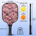 thumbnail image 4 of Pickleball Paddles Set,Pioneer Flower Floral Print Pattern Fiberglass Surface Pickleball Racket Set with 2 Indoor Outdoor Pickleball Balls and Pickleball Bag,Pickle-ball Equipment, 4 of 6